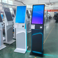 Nouveau design, kiosque de commande et de paiement à écran tactile de 27 pouces avec imprimante, scanner et terminal, kiosque de commande automatique pour la restauration rapide