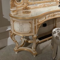 Table de toilette en bois de palissandre massif de style européen, miroir, coiffeuse multifonctionnelle, meubles de chambre à coucher, console haute