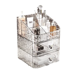 Light Luxury Water Ripple Cosmetic Organizer Transparent Acrylic Desktop Storage Box Large Capacity Multi Layer Makeup Storage - Product Image 5