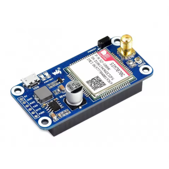 NB-IoT / Cat-M / GPRS / GNSS HAT  Global Band Support, 2G Communication Module with GNSS Positioning