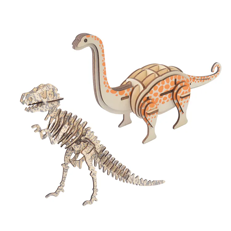 New-Land 3D Wooden Puzzles of Dinosaurs Toys