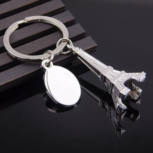 Porte-clés à breloque tour Eiffel pour clés Souvenirs <span class=keywords><strong>Paris</strong></span> porte-clés vierge graver Logo personnalisé porte-clés pendentif décoration cadeau - Product Image 2