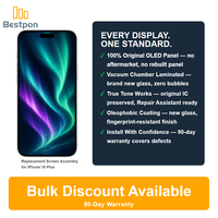 Remplacement pour écran OLED d'iPhone 16 Plus, assemblage remis à neuf avec verre remplaqué, panneau et circuit intégré d'origine, Grade A