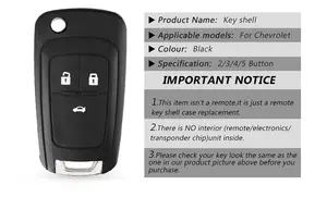 Canyu बंद फैक्टरी फ्लिप तह दूरस्थ गाड़ी की चाबी खोल के लिए शेवरले क्रूज Epica Lova केमेरो Impala 2 3 4 5 बटन HU100 ब्लेड