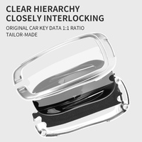 Étui de protection en alliage de zinc et cuir pour clé de voiture Tesla 3/Y/S, porte-clés, coque de protection pour télécommande intelligente sans clé