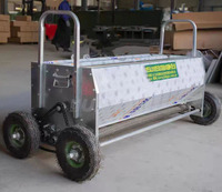 Machine de semis de riz intégrée sans rail, à poussée manuelle, 3 rangs, 1,2 m, pour la culture de semis de riz domestique