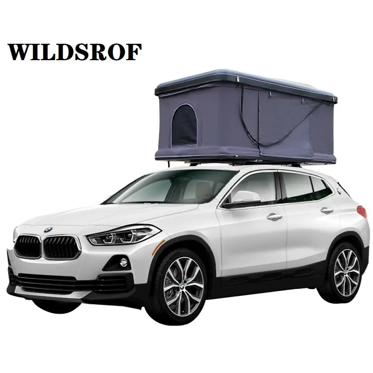 WILDSROF hardshell 2 Person car rooftop tent camping vertical ABS shell hard roof top tent for jeep