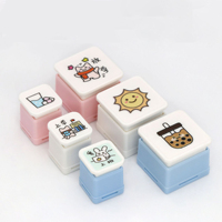 Tampon de journal personnalisé papeterie Kawaii Style coréen Tampon simple pour mini clavier Tampon flash pré-encré personnalisé Tampon calendrier