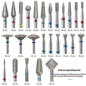 หัวเจาะเล็บขนาดเล็กแบบพกพาสไตล์รัสเซียหัวเจียรเพชรเครื่องมือรักษาล่วงหน้าสำหรับตกแต่งเล็บ - Product Image 2