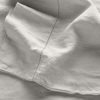 Parure de couette 100 % lin naturel, lavée à la pierre, en lin français, écologique, technique de tissage vintage