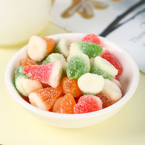 थोक कस्टमाइज्ड खट्टा मीठा फल आइसक्रीम आकार ग्मी नरम कैंडी हलाल प्रमाणित थोक जेली गुम्मस - Product Image 3