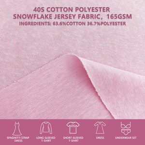 Tela de punto de jersey sencillo de algodón y poliéster 40S, 185 cm de ancho, 165 g/m², suave y transpirable, para camisetas, blusas y prendas de vestir. - Product Image 4