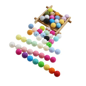 Perles de dentition en <span class=keywords><strong>silicone</strong></span> sans BPA, qualité alimentaire, pour bébés, en vrac, 15 mm, lettres - Product Image 4