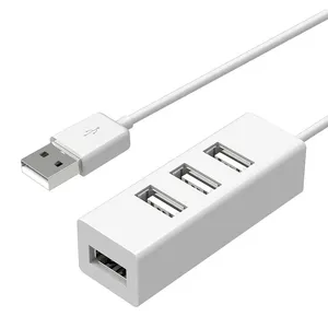 集线器USB 2.0多扩展器集线器USB分离器电源适配器高速4端口合一，适用于电脑配件