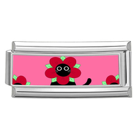 Bracelet à breloques italien en acier inoxydable, motif dessin animé mignon, à modules longs à assembler, bijou créatif multifonctionnel et charmant
