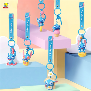 Porte-clés en PVC Stitch GaoLe authentique, série <span class=keywords><strong>Star</strong></span> Baby, porte-clés en plastique mignon, impression numérique, vente en gros, poupée Stitch - Product Image 1