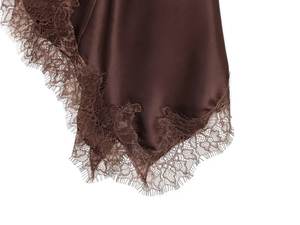 KAR&OT ZA Novità Autunno 2025 <span class=keywords><strong>Vestito</strong></span> <span class=keywords><strong>Midi</strong></span> Stile Fashion in Raso con Orlo Irregolare e Inserto in Pizzo dal Taglio Aderente 5919201 - Product Image 6