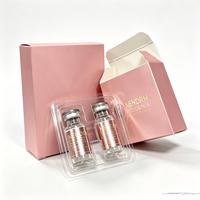 Boîte en papier pliable pour flacon de peptides avec logo personnalisé imprimé, plateau en plastique, hologramme UV en relief et étiquette