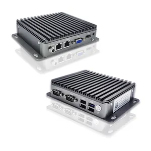 Factory price support 3G 4G module embedded fanless industrial computer mini PC with 2LAN 2COM ports