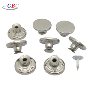 Cổ Phong Cách 17Mm Kim Loại Jeans Nút Với Chân Nhà Máy Loại Trốn Kim Loại Nút Cho Denim Áo Khoác Với Mạ Kỹ Thuật - Product Image 2