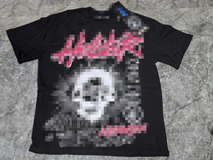 Camiseta de Hombre Alxin Spot Goods, Informal, Holgada, de Punto, de Manga Corta, 100% Algodón, Vintage, con Estampado de Estrella Infernal - Product Image 3
