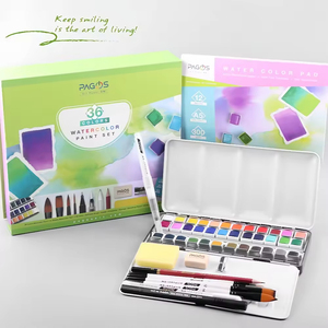 Keep Smiling - Juego de Acuarelas Profesionales de Alta Transparencia con Pigmentos Reactivos, Fáciles de Usar, con Borrador y Esponja para Pintores - Product Image 3
