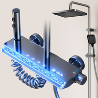 Meilleure vente en stock : Ensemble de douche thermostatique à touches piano, 4 modes, 4 sorties, jet doux, chromé – Le favori d'Europe et d'Amérique