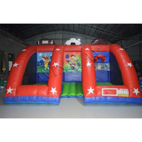 Jeu gonflable sportif triple jeu 3 en 1, jeu de lancer interactif de type carnaval pour l'extérieur, idéal pour les fêtes et la location commerciale