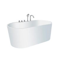 Nouveau produit Baignoire rectangulaire autoportante en acrylique blanc pour adultes