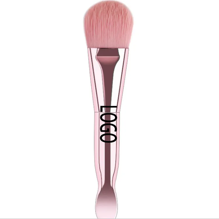 Customized logo Single double head facial mask brush Silicone head soft hair beauty brush High quality popular cosmetic brush
