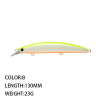 Nouveau Casting Flottant Minnow Leurres de Pêche 130mm 23g Artificielle Dur Appât Flottant De Pêche Crochets