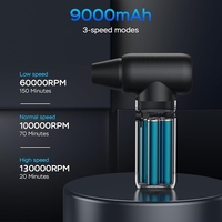 130000 tr/min puissant Jet Fan Turbo Barber Clean Clipper comprimé Mini Jet Fan Blower Voyage-Size Air Duster Cheveux secs pour Salon