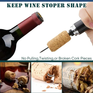 Air <b>Pump</b> <b>Wine</b> Bottle Opener Safe Portable Stainless Steel Pin Cork Remover Air Pressure Corkscrew Kitchen Tools Bar Accessories - Product Image 4
