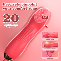 Doppelseitiger Rosen-Vibrator Sexspielzeug mit Zungenleck-Vibratoren für Klitoris- und Brustwarzen-Vergnügen, Flatternder Dildo für G-Punkt und Anal