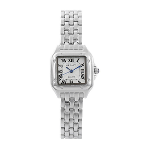 Montre à mouvement à quartz avec bracelet en alliage et cadran à aiguilles, design classique, personnalisable, vente chaude, luxe, boîtier carré pour femme - Product Image 2