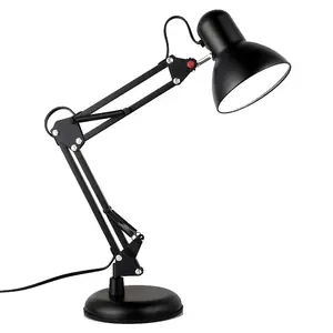 מתכוונן נדנדה זרוע מתכת שולחן מחקר אור עבור שינה משרד שולחן מנורת גמיש Led נייד Luminaire שולחן מנורות