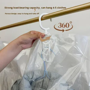 Sacchetto <span class=keywords><strong>Sottovuoto</strong></span> Appendibile <span class=keywords><strong>per</strong></span> Vestiti, Giacche, <span class=keywords><strong>Cappotti</strong></span> con Estrazione dell'Aria e Copertura Antipolvere - Product Image 3