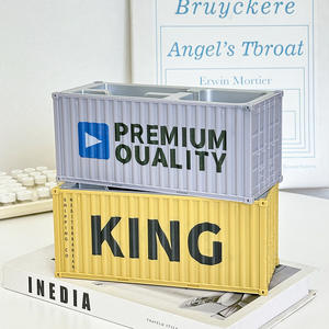 Porte-stylo <span class=keywords><strong>de</strong></span> <span class=keywords><strong>bureau</strong></span> en résine en forme <span class=keywords><strong>de</strong></span> conteneur, style Art Déco, créatif et élégant, nouveauté très vendue en usine - Product Image 5