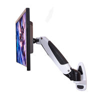Soporte de Monitor Ajustable Meisonic GM111W VESA 100x100 para Computadora Industrial y Máquina CNC, Aleación de Aluminio, Blanco