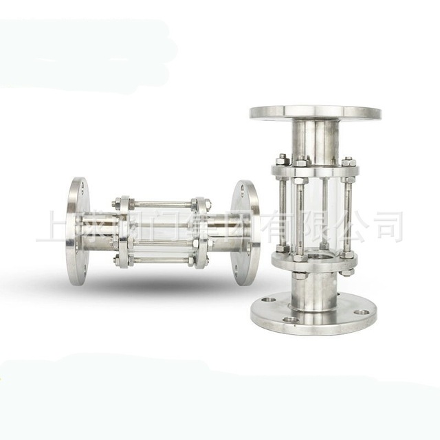 Stainless Steel Flange Sight Glass Tube Circular Glass Lining Room Temperature Weak Acid Base Media HGS07-126
