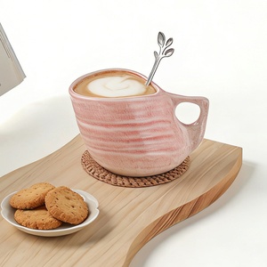 <span class=keywords><strong>Taza</strong></span> de Cerámica Espiral con Relieve Estilo Japonés Retro JY, con Impresión de Logotipo, Popular en Línea, Creativa y Elegante para Café y Leche - Product Image 2