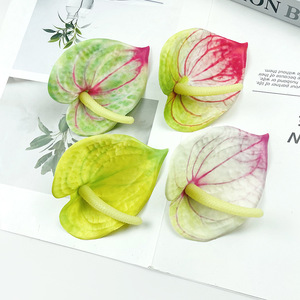 Flores Artificiales de Anturio de Seda de 10 cm, Accesorios de Decoración para Bodas, para Fotografía en Interiores y Exteriores - Product Image 2
