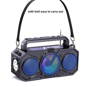 ลำโพงพกพาไร้สายพลังงานแสงอาทิตย์ รุ่นยอดนิยมจากแอฟริกา พร้อมวิทยุ FM ช่องต่อ Aux, TF, USB สำหรับใช้งานกลางแจ้งและในบ้าน - Product Image 5