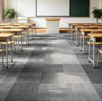 Dalles de moquette modulaires pour bureau 60x60 avec support en PVC, insonorisantes et résistantes aux taches, pour salle de conférence