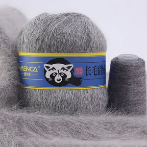Hilo de Visón de Pelo Largo, Marca MENCA, 50% Hilo de Pelo de Conejo Angora, Hilos para Tejer a Mano para Mujer, Suéter, Bufanda, Invierno, Suave y Cálido - Product Image 6