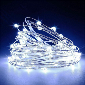 Boîte à piles en fil de cuivre, télécommande fil de cuivre 3AA boîte à piles 10 mètres 100 lumière noël Led lumière décorative - Product Image 6