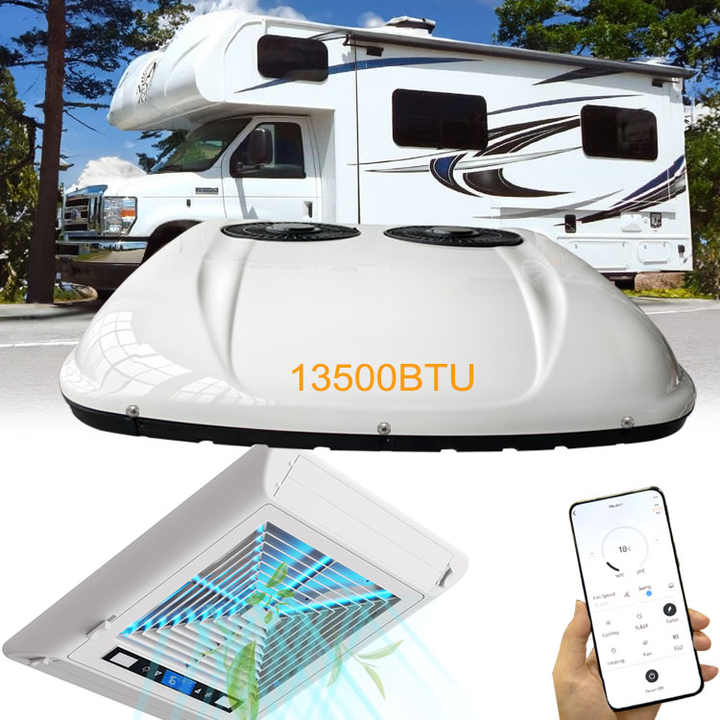 R32 Rv 2025 RV Rooftop Air Conditioner Heating and Cooling 12v RV Ceiling AC ...