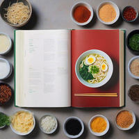 Livres de recettes et de cuisineries personnalisés en gros avec couvertures en carton à reliure parfaite, formats A5/B5/A4 pour les menus de restaurants et d'hôtels