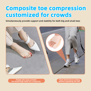 Correcteur d'<span class=keywords><strong>hallux</strong></span> <span class=keywords><strong>valgus</strong></span> réglable <span class=keywords><strong>pour</strong></span> gros et petits orteils, manchon de soutien respirant <span class=keywords><strong>pour</strong></span> le soin des pieds, découpe stéréoscopique - Product Image 2