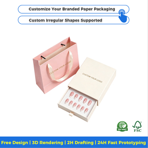 Boîtes d'emballage en gros pour faux ongles de qualité supérieure avec inserts en éponge, imprimées sur mesure, matériaux réutilisables et écologiques - Product Image 2